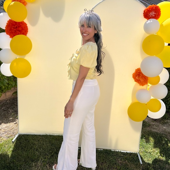 JONATHAN SIMKHAI Satin Combo Front Slit Pant - Picture 9 of 9